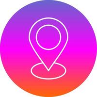 Location Line Gradient Circle Icon vector