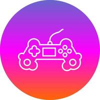 Gaming Line Gradient Circle Icon vector
