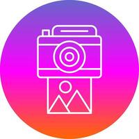 Camera Line Gradient Circle Icon vector