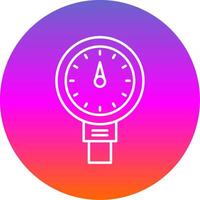 Meter Line Gradient Circle Icon vector