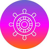 Helm Line Gradient Circle Icon vector