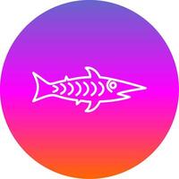 shark Line Gradient Circle Icon vector