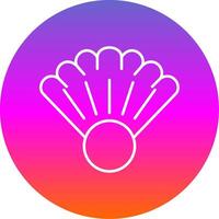 Clam Line Gradient Circle Icon vector