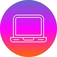 Laptop Line Gradient Circle Icon vector