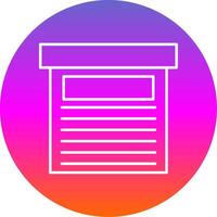 Storage Box Line Gradient Circle Icon vector