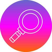 Magnifying Glass Line Gradient Circle Icon vector