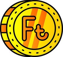Forint Filled Gradient Icon vector