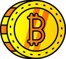 Bitcoin Filled Gradient Icon vector