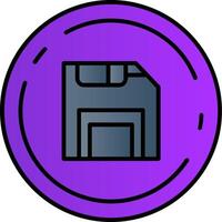 Save Filled Gradient Icon vector
