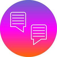 Chat Line Gradient Circle Icon vector