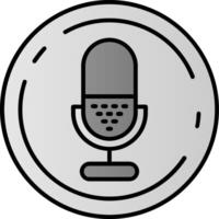 Microphone Filled Gradient Icon vector