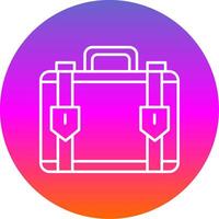 Suitcase Line Gradient Circle Icon vector