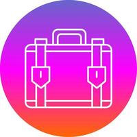 Suitcase Line Gradient Circle Icon vector