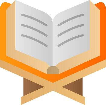 Read Flat Gradient Icon vector