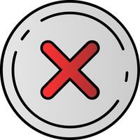 Cancel Filled Gradient Icon vector