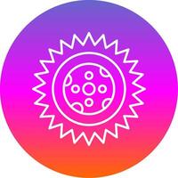 Moon Line Gradient Circle Icon vector