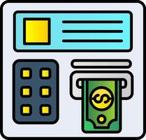 Atm machine Filled Gradient Icon vector