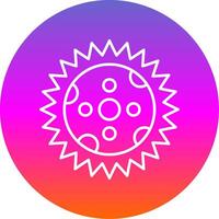 Eclipse Line Gradient Circle Icon vector