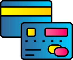 Credit card Filled Gradient Icon vector