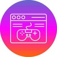 Videogame Line Gradient Circle Icon vector