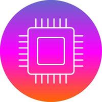 Circuit Board Line Gradient Circle Icon vector