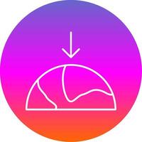 Gravity Line Gradient Circle Icon vector