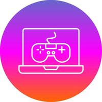 Videogame Line Gradient Circle Icon vector