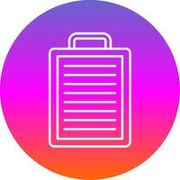 Clipboard Line Gradient Circle Icon vector