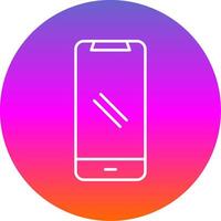 Smartphone Line Gradient Circle Icon vector