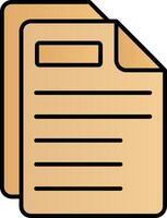 Paper Filled Gradient Icon vector