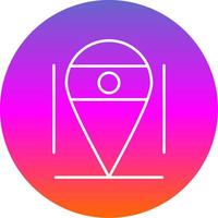Location Line Gradient Circle Icon vector