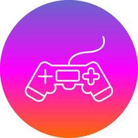 Video Game Line Gradient Circle Icon vector