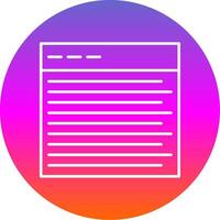 Web Line Gradient Circle Icon vector