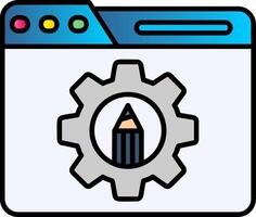 Settings Filled Gradient Icon vector