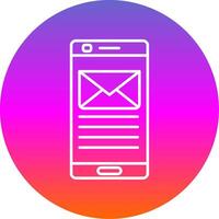 Email Line Gradient Circle Icon vector