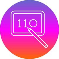 Digital Art Line Gradient Circle Icon vector