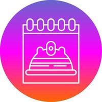 Labour Day Line Gradient Circle Icon vector