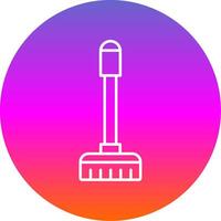 Floor Mop Line Gradient Circle Icon vector