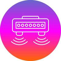 Motion Sensor Line Gradient Circle Icon vector