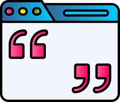 Quote Filled Gradient Icon vector