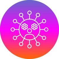 social red línea degradado circulo icono vector