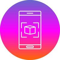 Augmented Reality Line Gradient Circle Icon vector