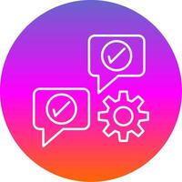 Communicate Line Gradient Circle Icon vector