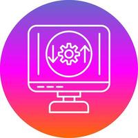 Process Line Gradient Circle Icon vector