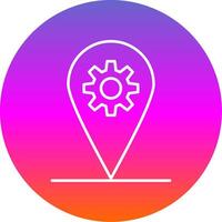 Localization Line Gradient Circle Icon vector