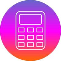 Calculator Line Gradient Circle Icon vector