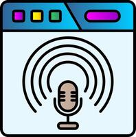 podcast Filled Gradient Icon vector