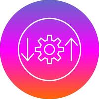 Process Line Gradient Circle Icon vector