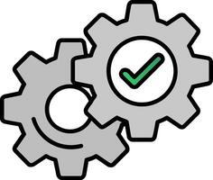 Setting Filled Gradient Icon vector