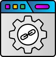 Backlink Filled Gradient Icon vector